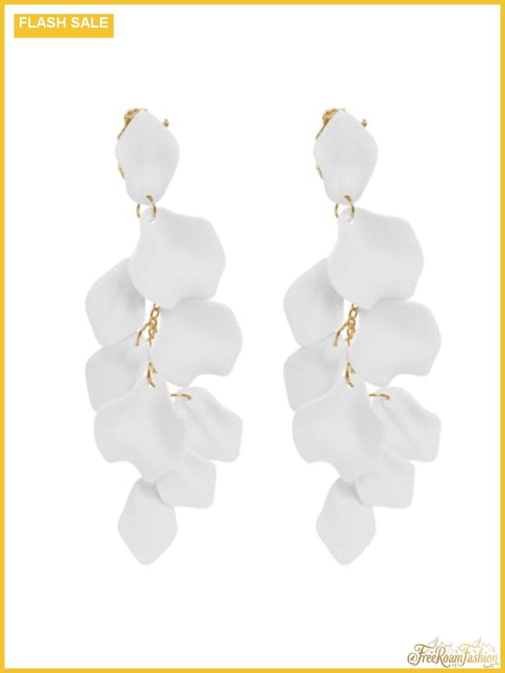 Rbenxia Acrylic Rose Petal Dangle Earrings